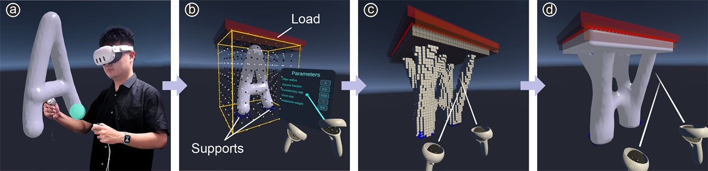 Exploring and optimizing innovative structures in virtual reality